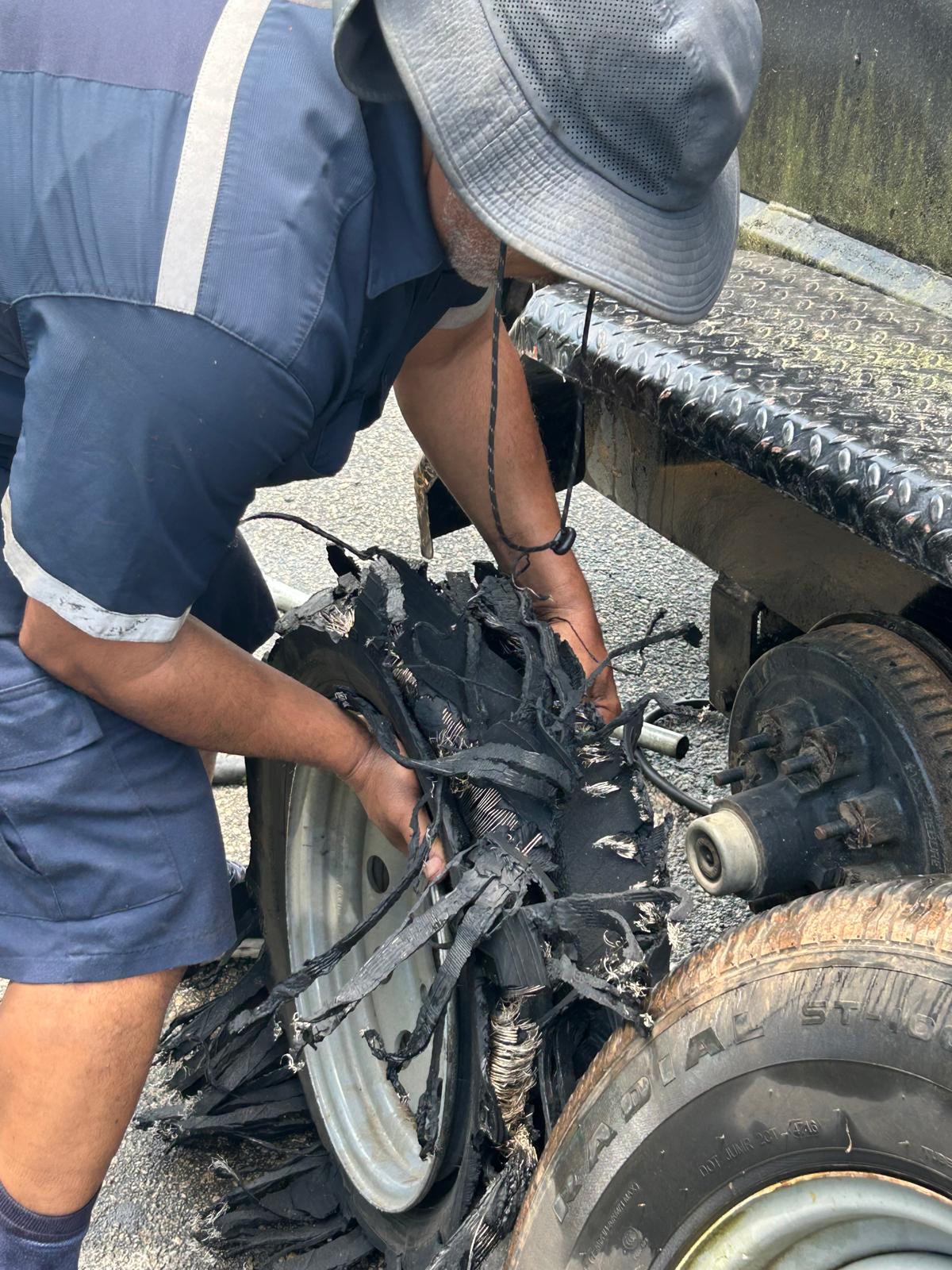 Tire blowout